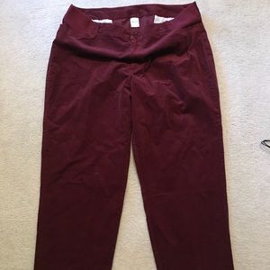 Size 22 Woman’s Burgundy Corduroy pants